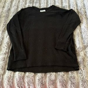 Abercrombie &Fitch black thermal top medium